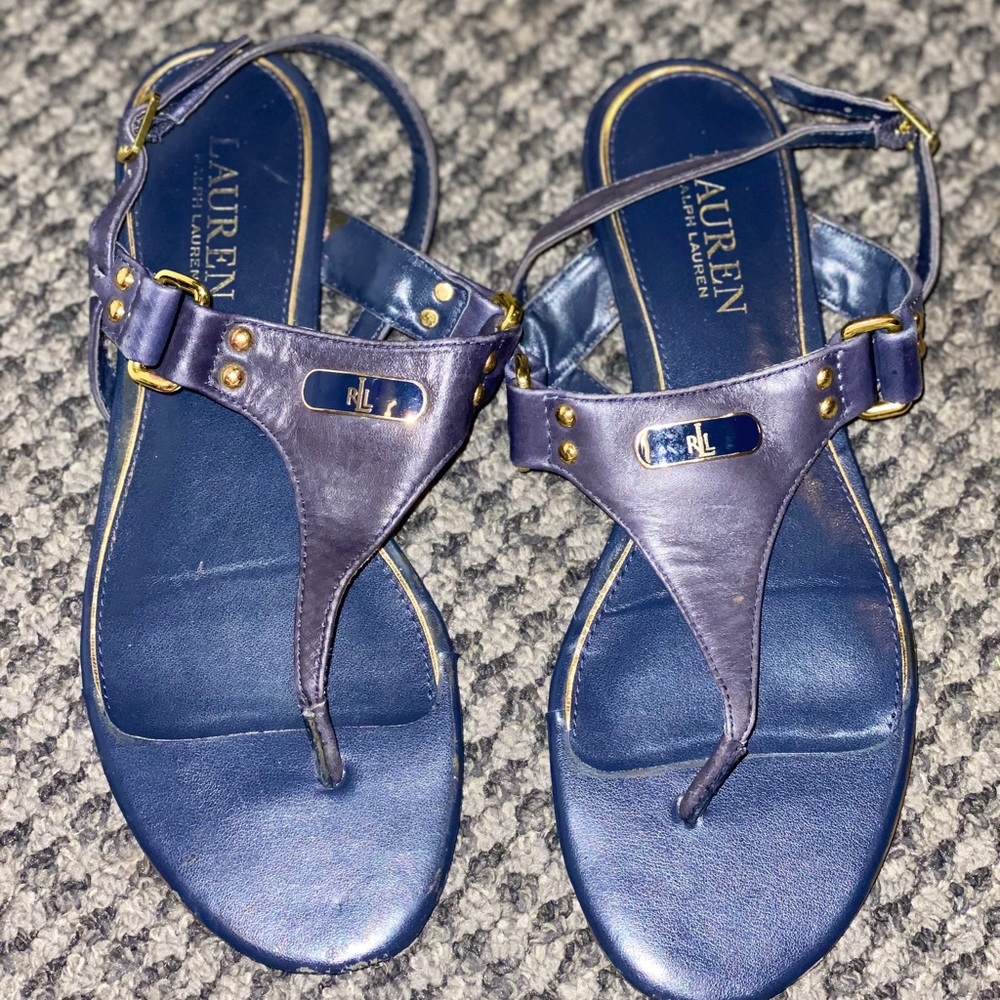 Ralph Lauren navy blue sandals